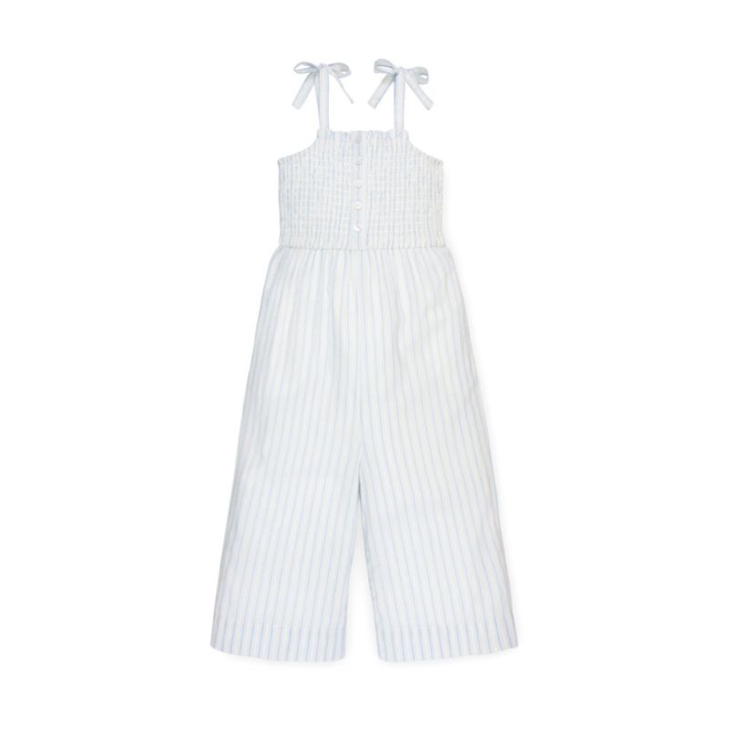 Women's Hope and Henry Organic Cotton Smocked Button Front Jumpsuit