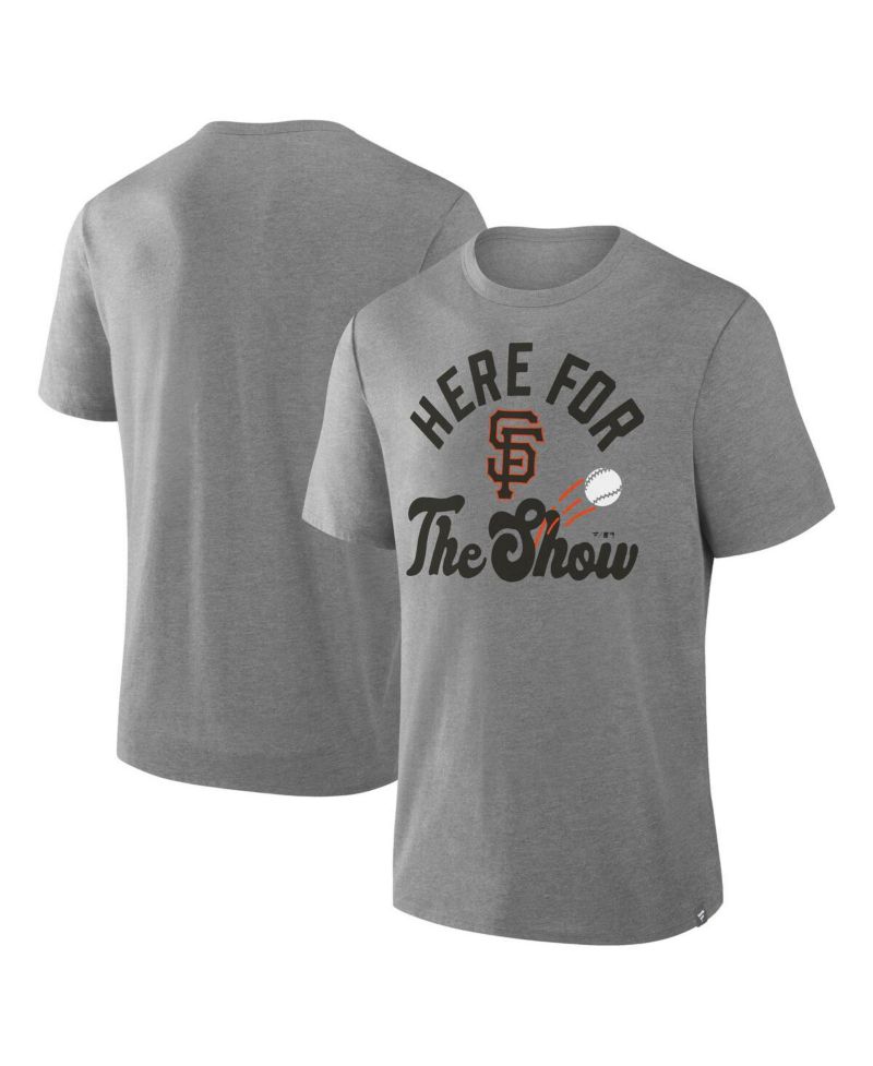 Men's Heather Gray San Francisco Giants Nostalgia Tri-Blend T-Shirt