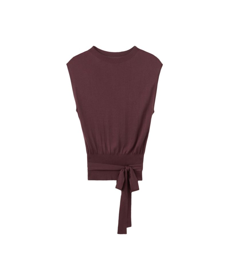 Women's Belted Knit Vest