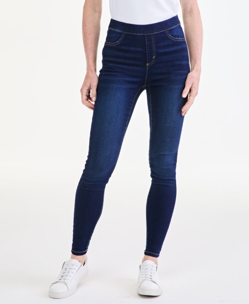 Petite Mid-Rise Pull On Jeggings