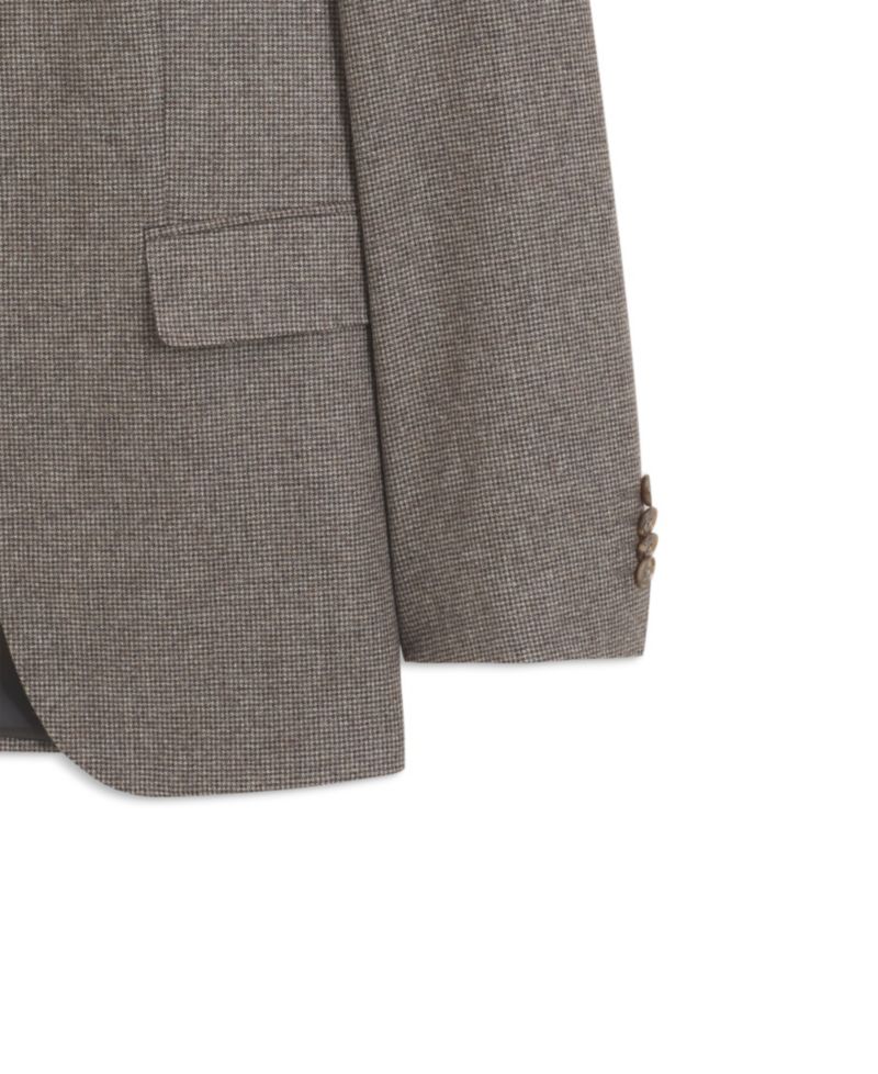 Men's Virgin Wool Slim-Fit Patterned Suit
