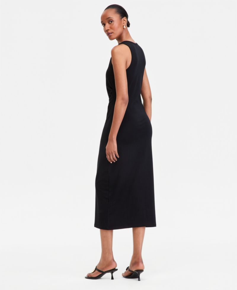 Women's Hardware-Strap Knit Midi Dress