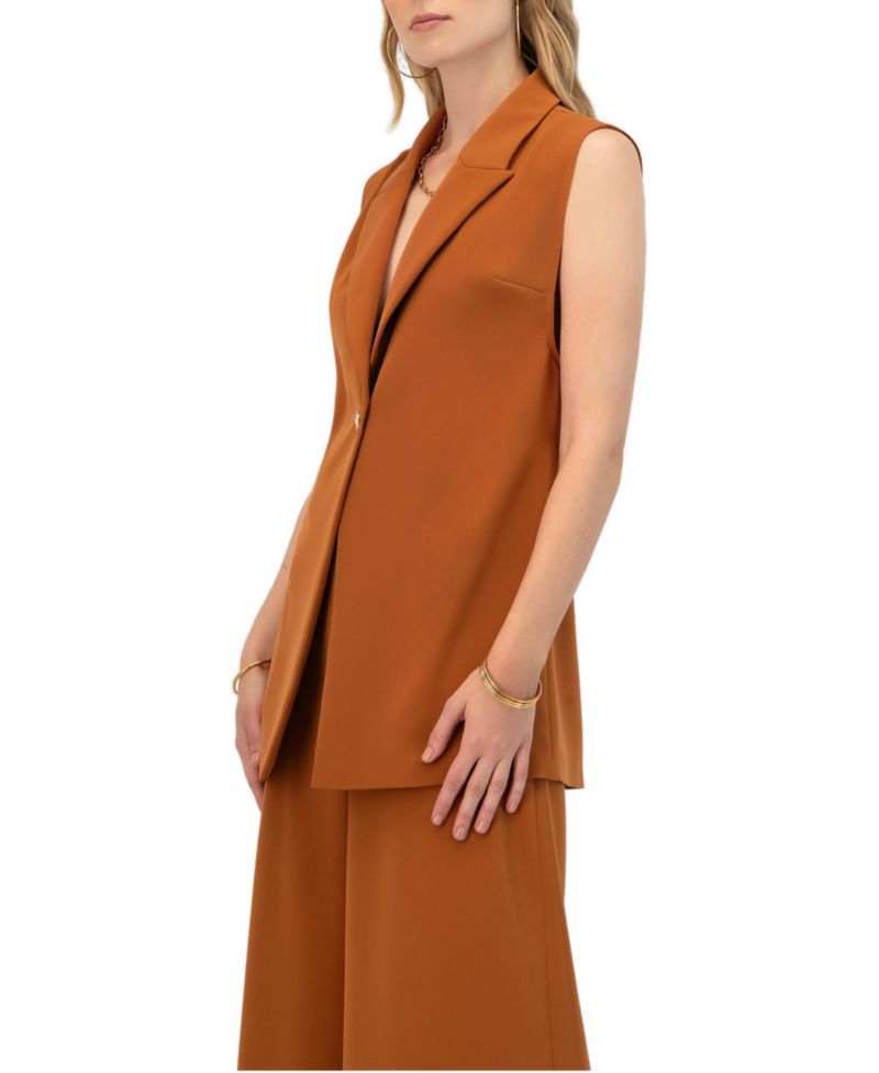 Women's Single-Button Tailored Vest