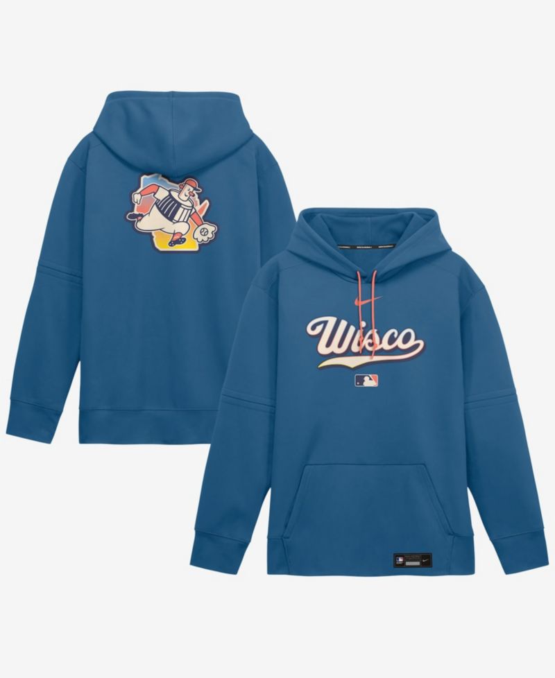 Men's Blue Milwaukee Brewers 2026 City Connect Authentic Collection Therma-FIT Hoodie