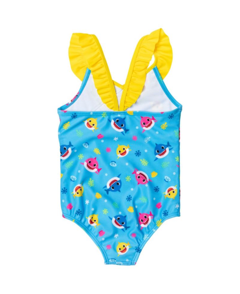 Toddler Girls Shark Crossover One Piece Bathing Suit to