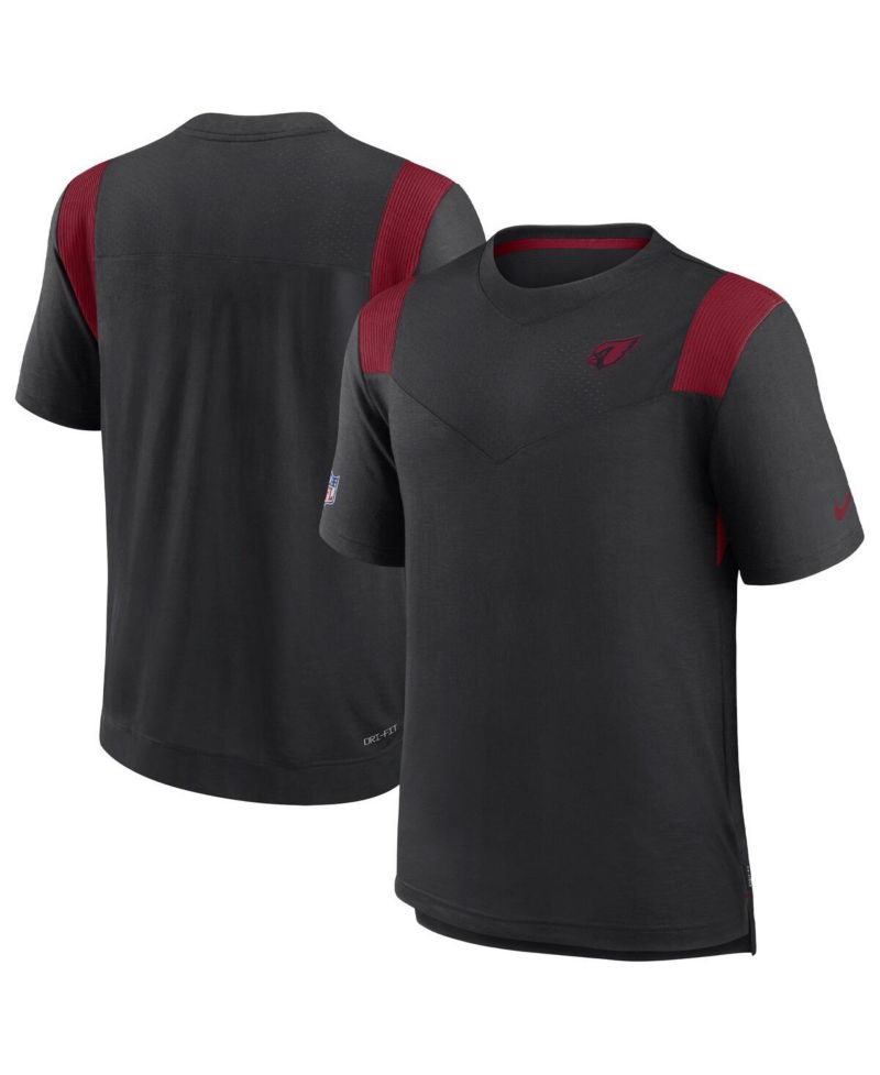 Men's Black Arizona Cardinals Sideline Tonal Logo Performance Player T-shirt