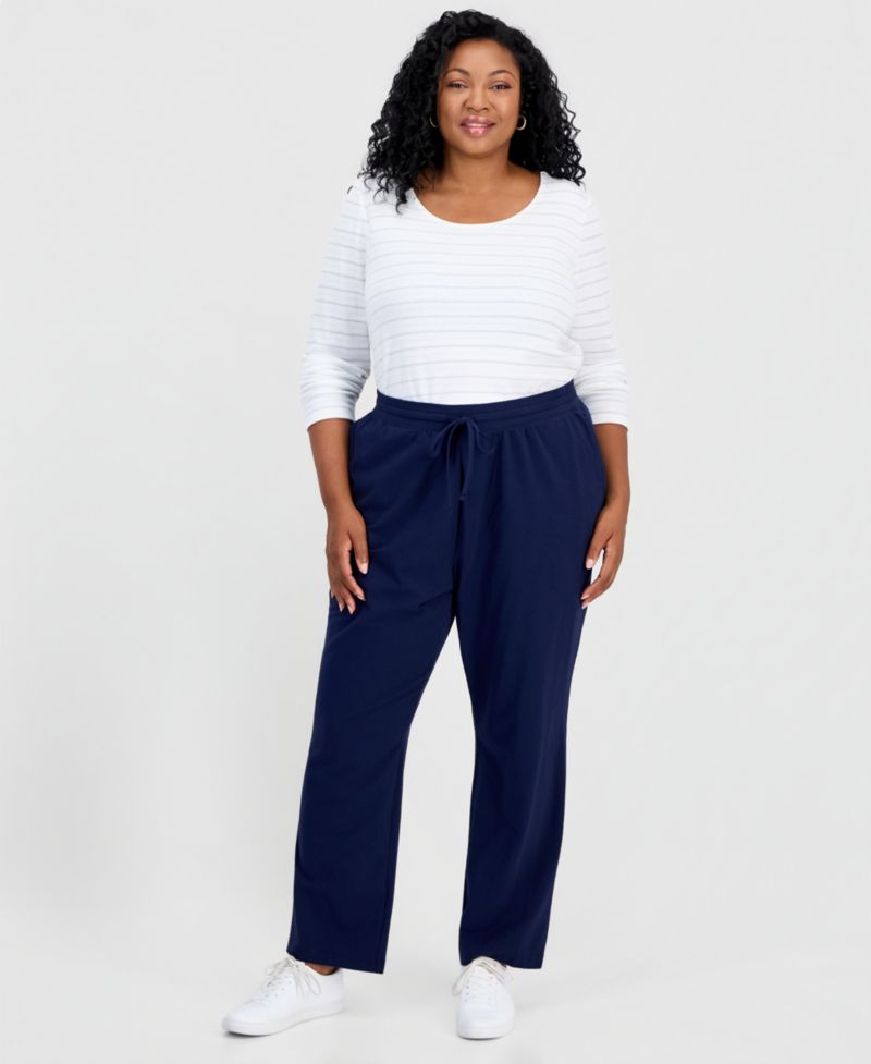 Petite Mid-Rise Pull-On Pants, Petite & Petite Short