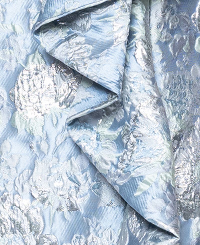 Women's Metallic Jacquard One-Shoulder Gown