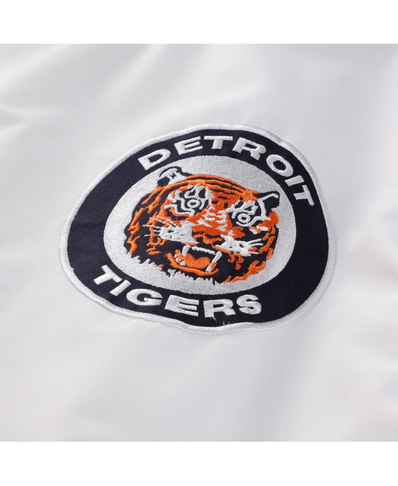 Mitchell Ness Men's White Detroit Tigers Big & Tall Full-Snap Hooded Jacket
