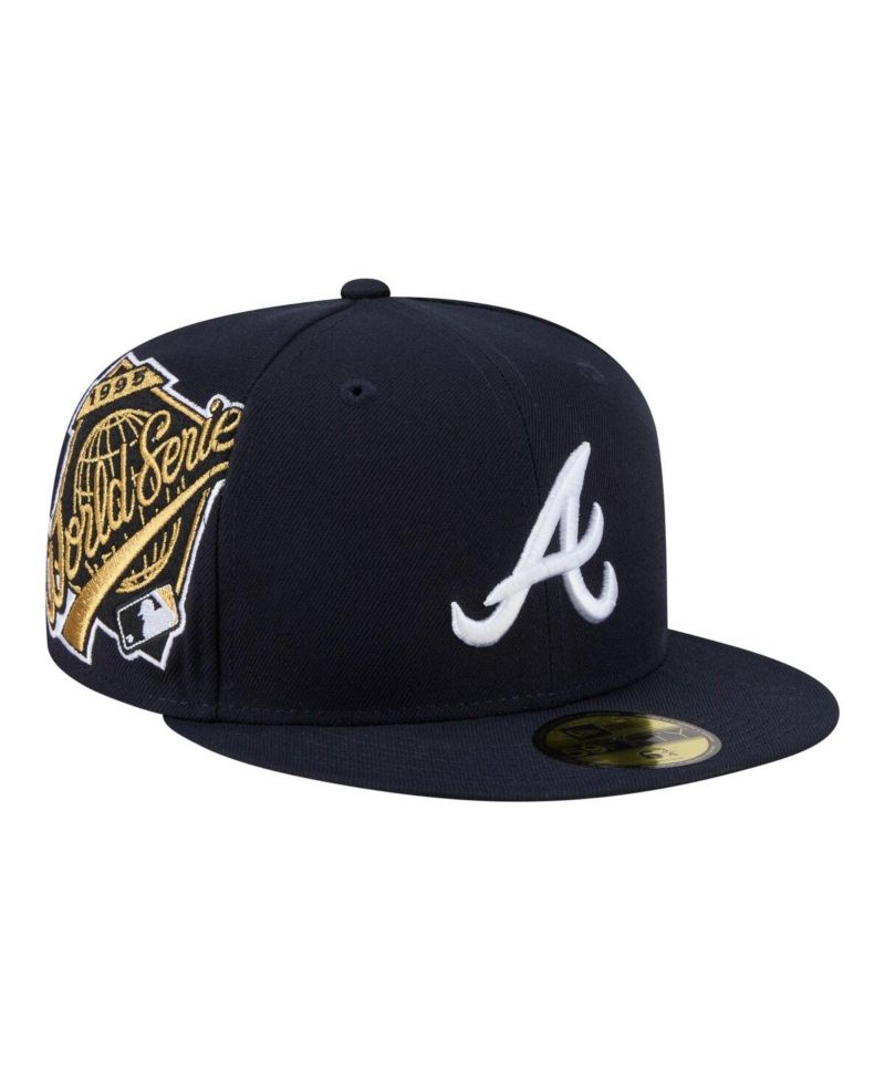 Men's Navy Atlanta Braves Hidden Hit 59FIFTY Fitted Hat