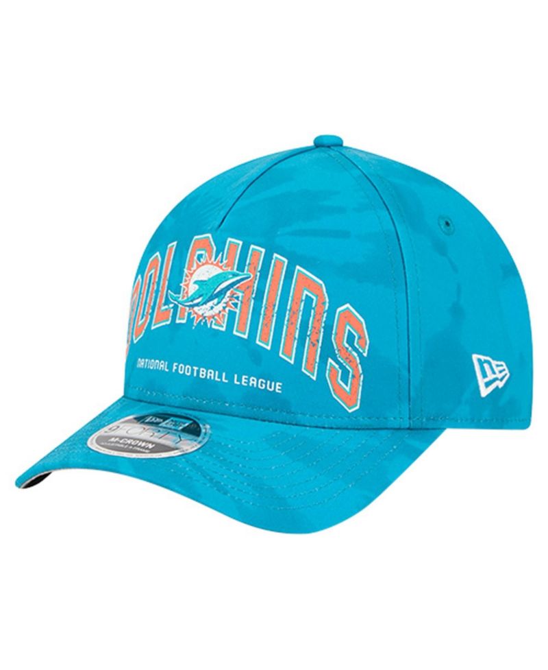 Men's Aqua Miami Dolphins Tie Dye Fade 9Forty M-Crown A-Frame Adjustable Hat