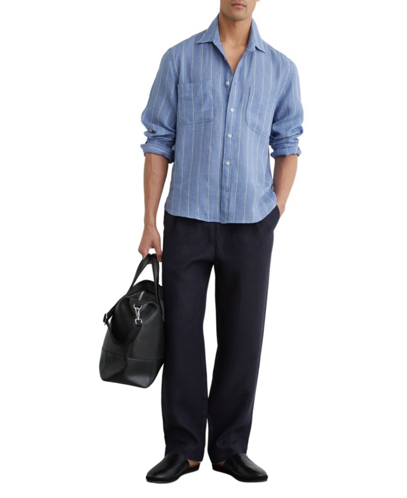 Men's Rubus Stripe Linen Shirt