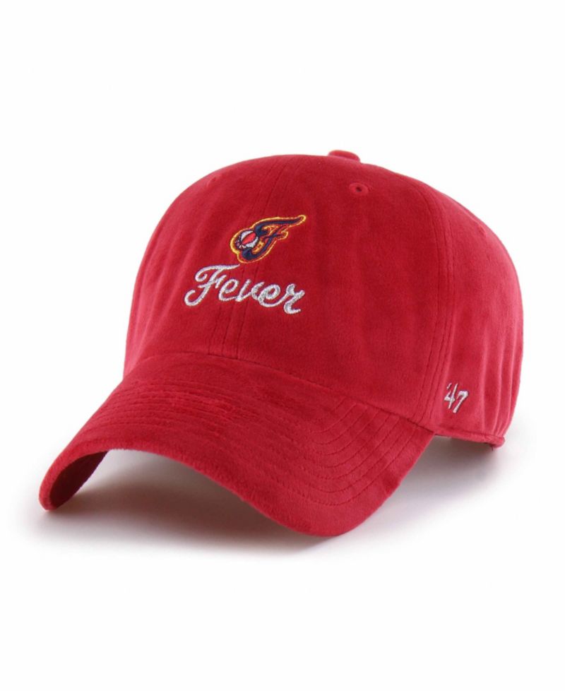 Men's and Women's '47 Red Indiana Fever Spirited Velour Clean Up Adjustable Hat