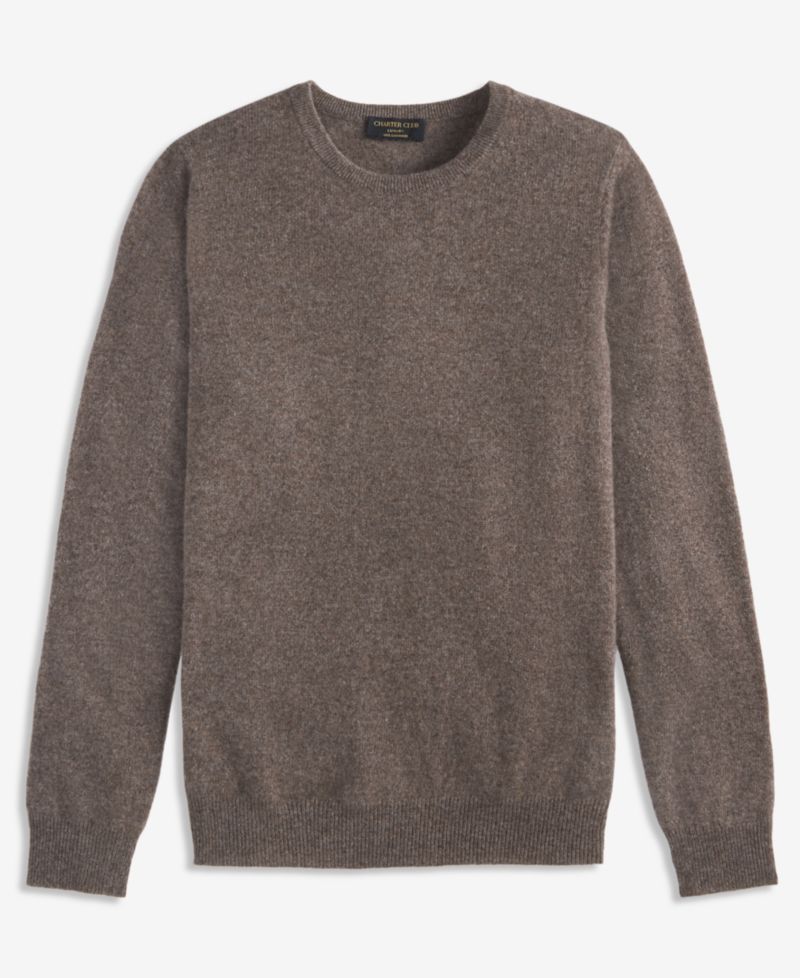100% Cashmere Women's Petite Long-Sleeve Crewneck Sweater