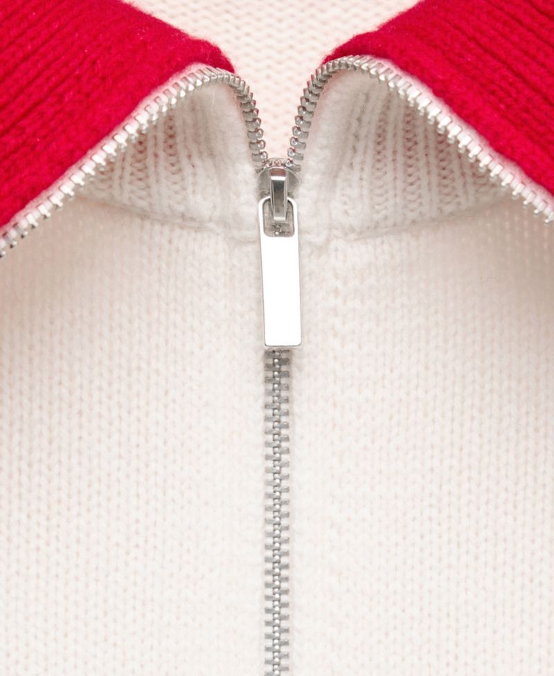 Women's Selection Contrast Collar Wool-Cashmere Blend Sweater