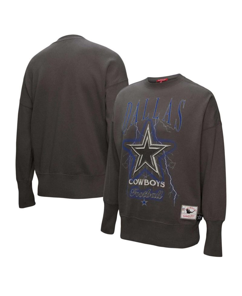 Women's Charcoal Dallas Cowboys Distressed Logo 4.0 Pullover Sweatshirt