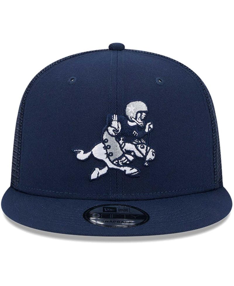 Men's Navy Dallas Cowboys Retro Joe Main Trucker 9FIFTY Snapback Hat