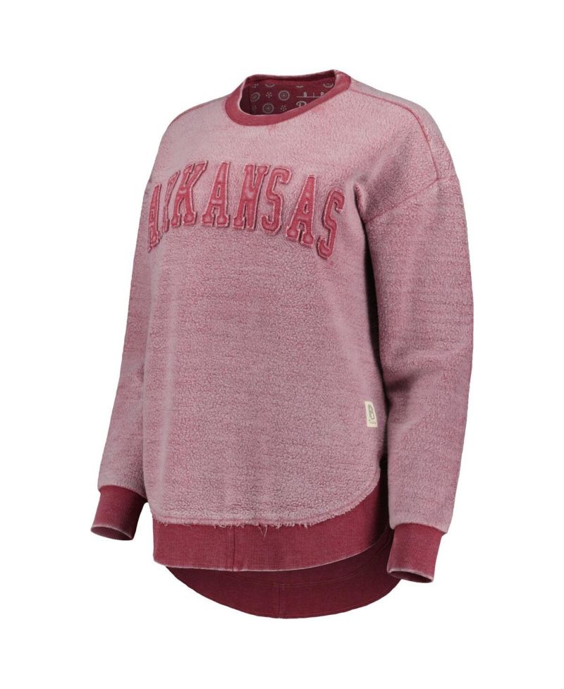 Women's Cardinal Arkansas Razorbacks Ponchoville Pullover Sweatshirt