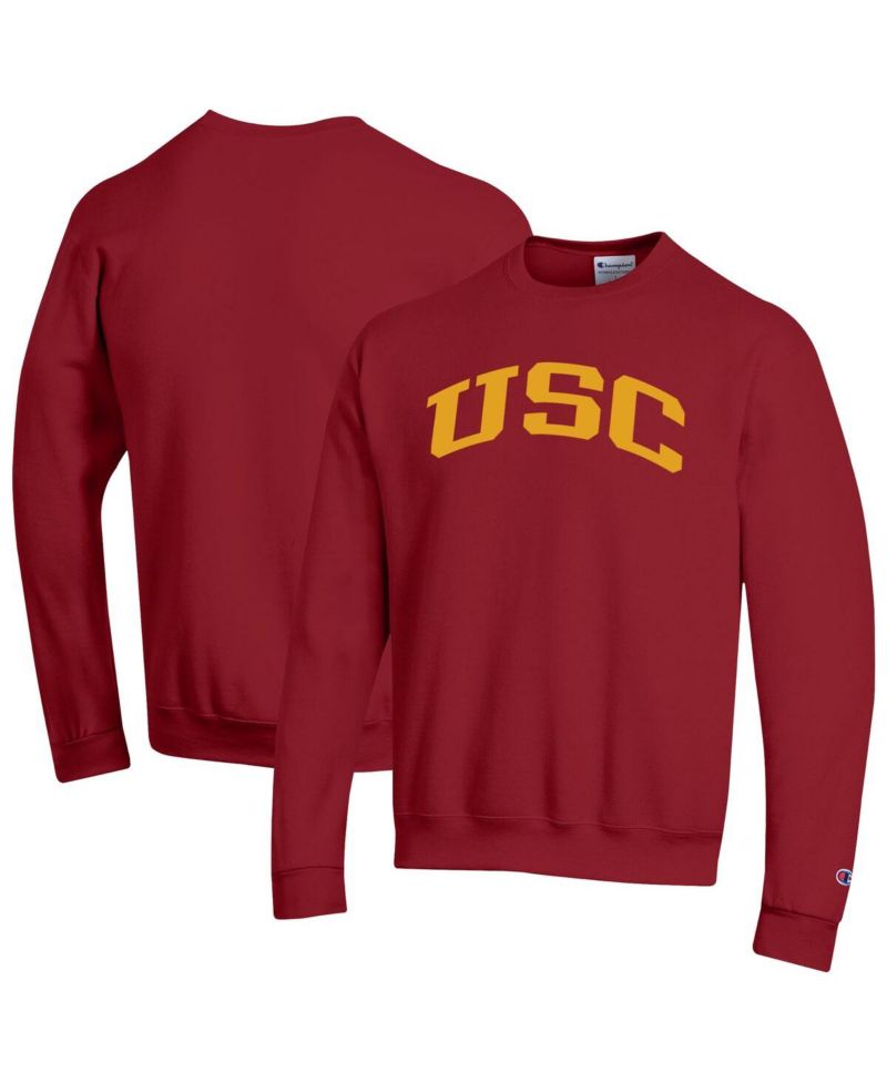Men's Cardinal USC Trojans Basic Arch Fleece Pullover Sweatshirt