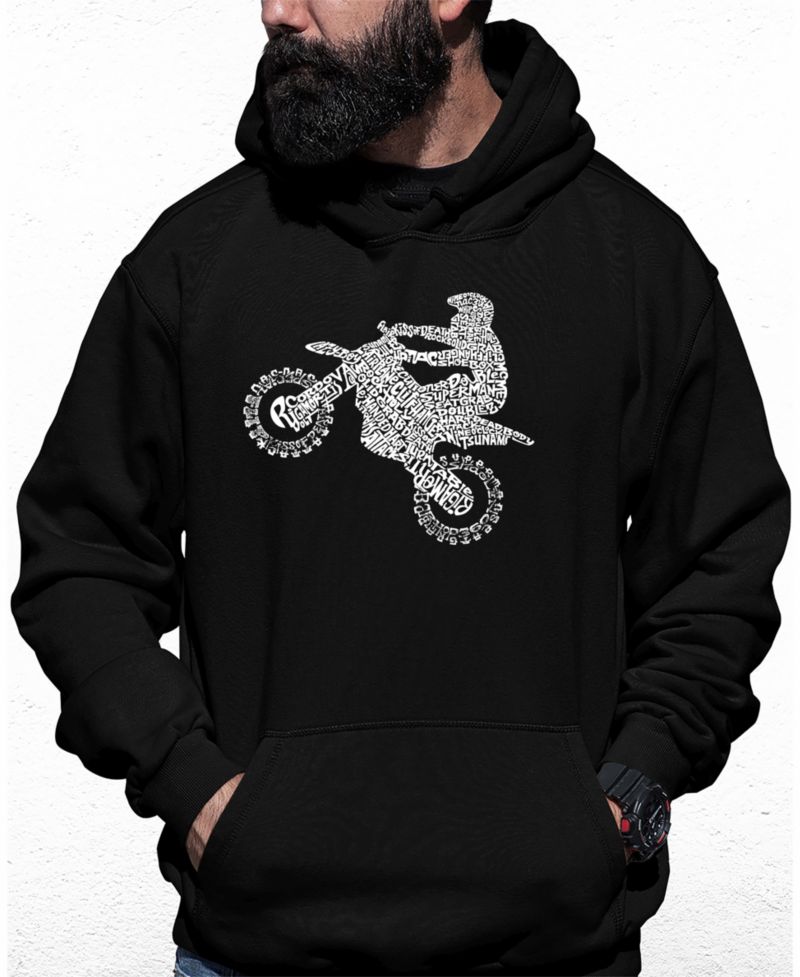 Men's Freestyle Motocross - FMX Word Art Hooded Sweatshirt