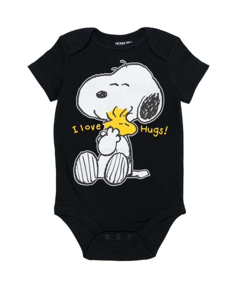 Snoopy Charlie Brown Boys 5 Pack Bodysuits Multi Infant