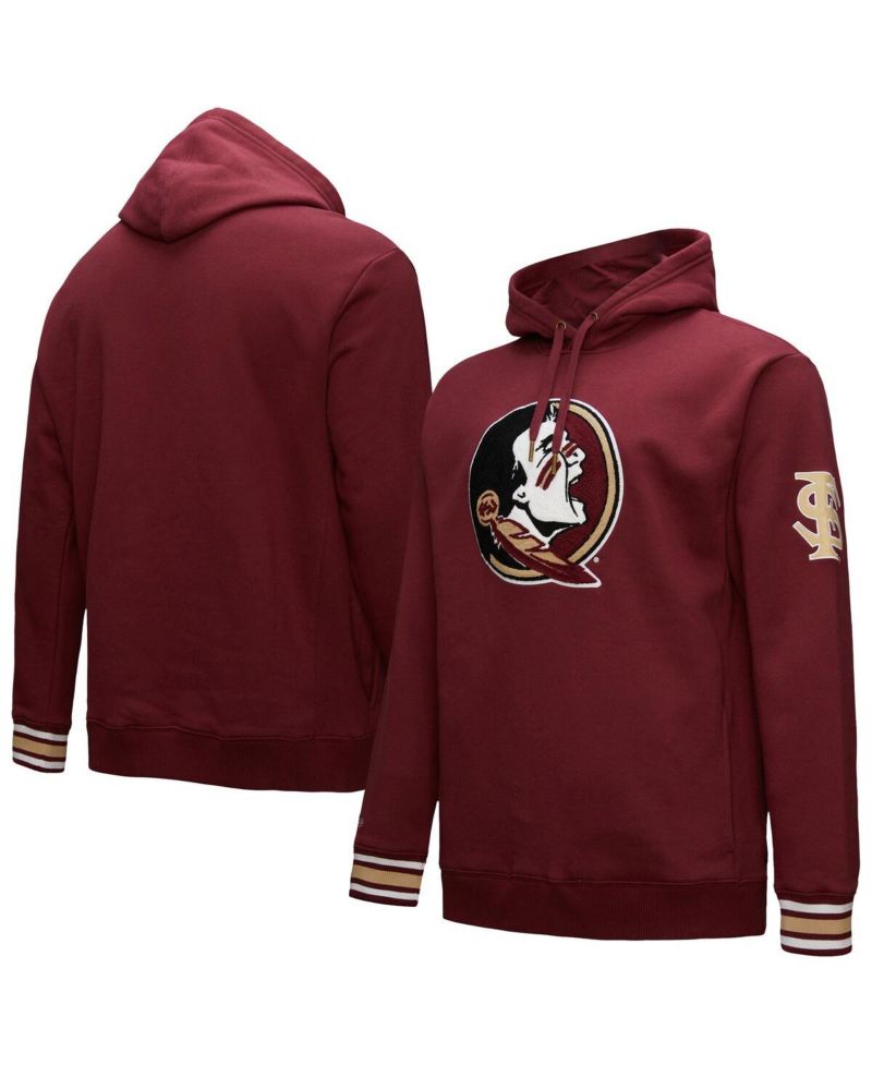 Men's Garnet Florida State Seminoles Chainstitch Fleece Pullover Hoodie