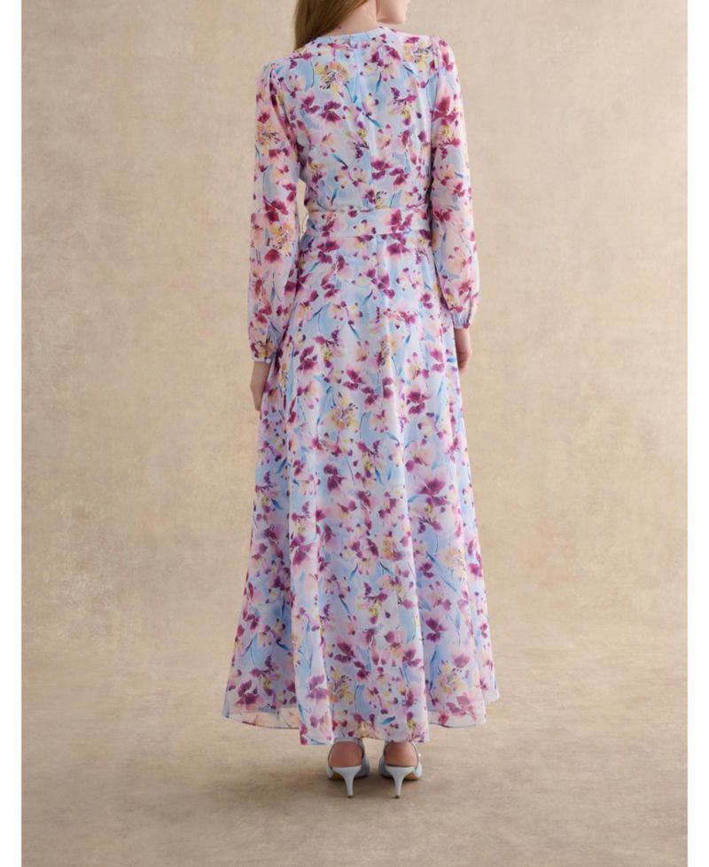 Women's Thea V-Neck Long Sleeve Maxi Dress
