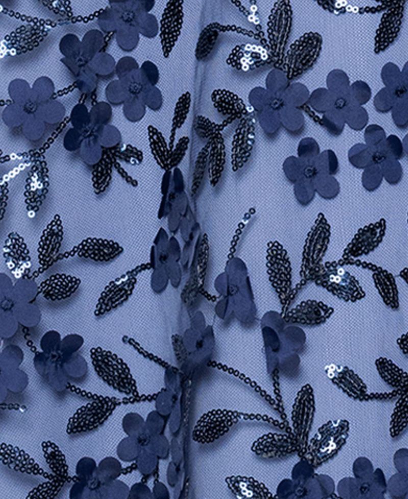 Women's Long Strapless 3D Flower Gown