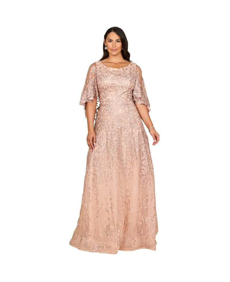 Women's Cape Sleeve Mother's Gown