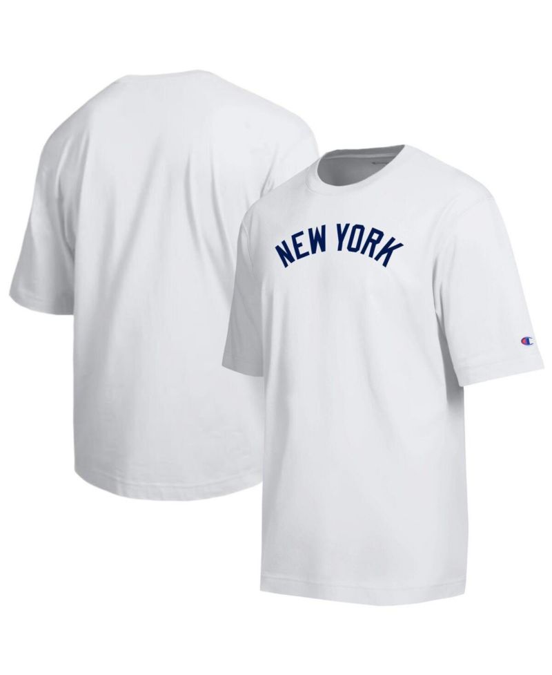 Men's White New York Yankees All Star Arched Chenille Wordmark T-Shirt