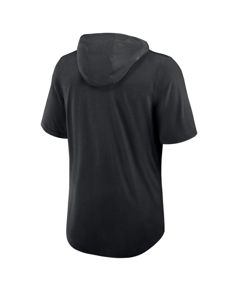Men's Black Las Vegas Raiders Lockup Tri-Blend Hoodie T-Shirt