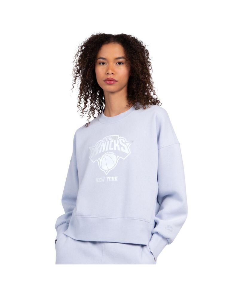 Women's Light Blue New York Knicks Pastel Boxy Sweatshirt