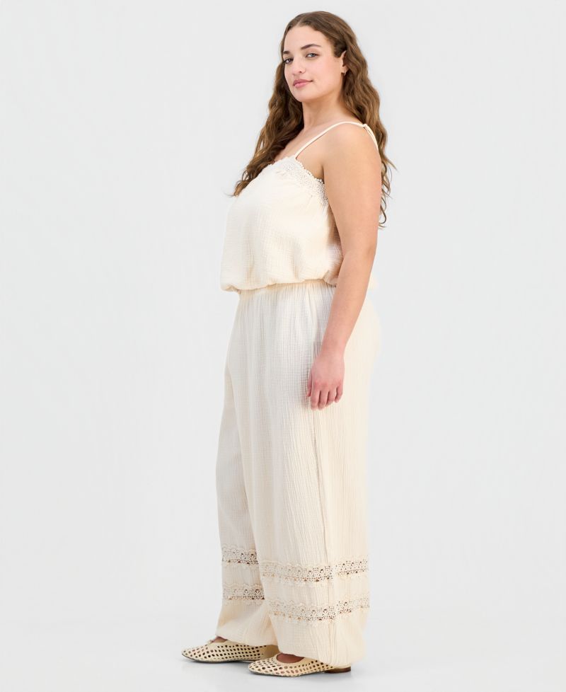 Petite Cotton Gauze Balloon Pants