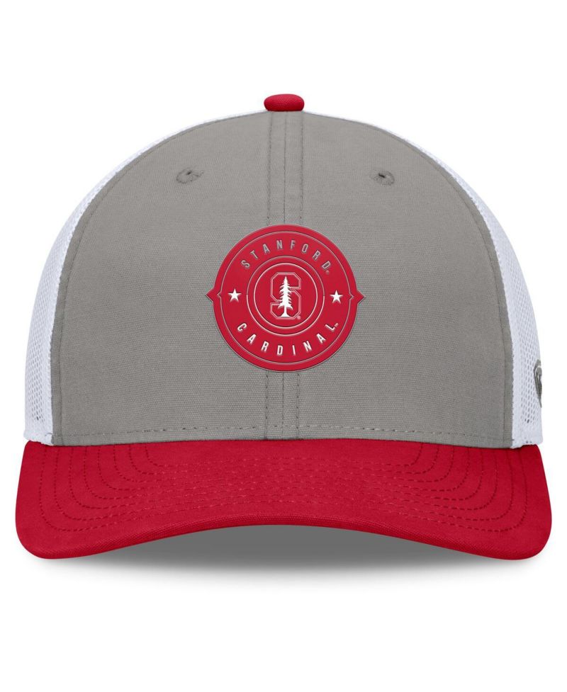 Men's Gray/Cardinal Stanford Cardinal Rob Trucker Adjustable Hat