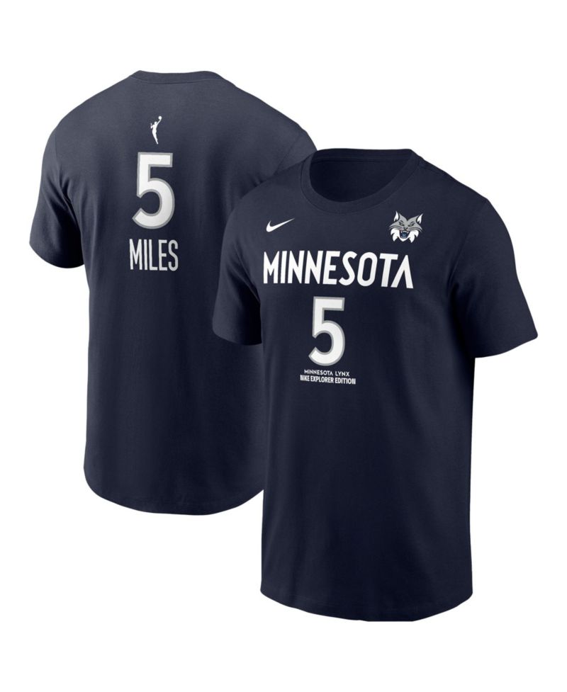 Men's Minnesota Lynx Olivia Miles Explorer Edition Name & Number Screen-Print Graphics Crewneck Cotton T-Shirt