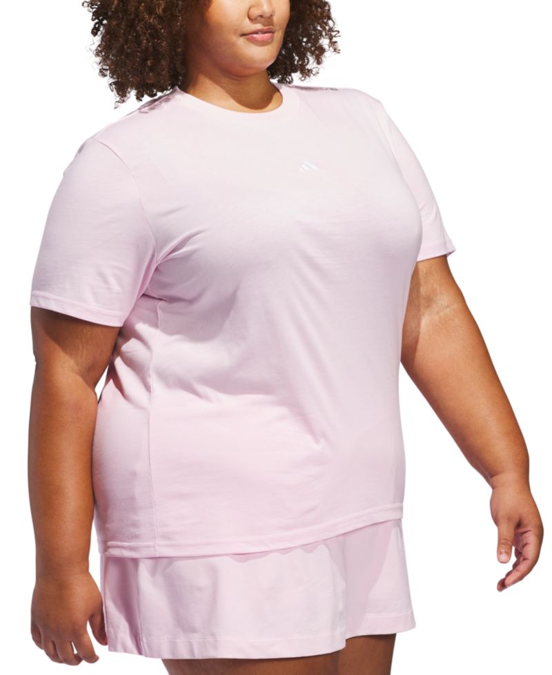 Plus Size Short-Sleeve Cotton Crewneck Logo T-Shirt