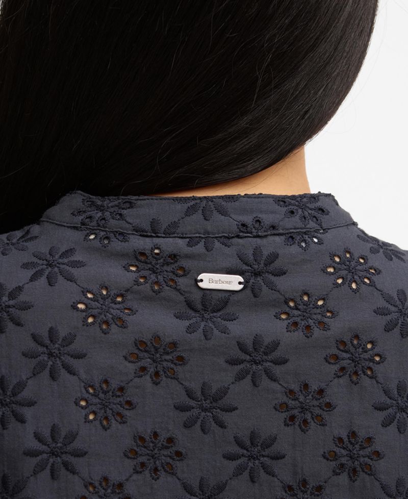 Women's Layla Broderie Anglaise Concealed Placket Top
