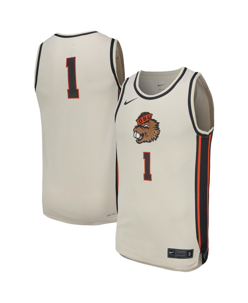 Men's Natural Oregon State Beavers Replica Basketball Jersey