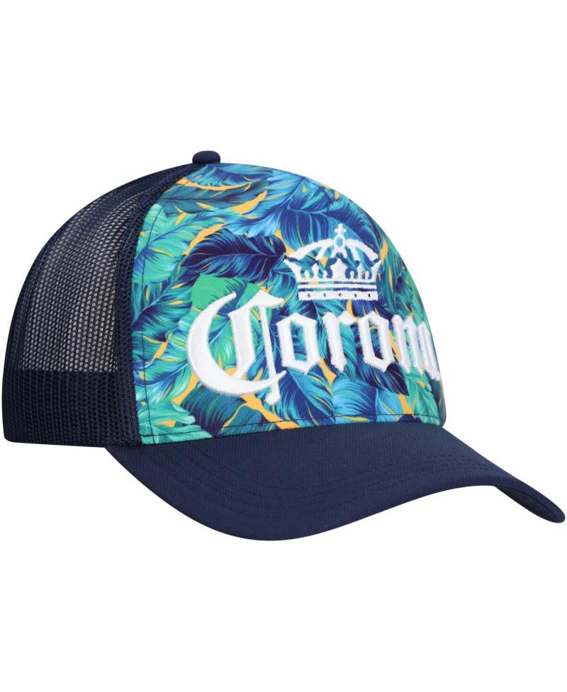 Men's Navy Corona A-Frame Floral Trucker Adjustable Hat