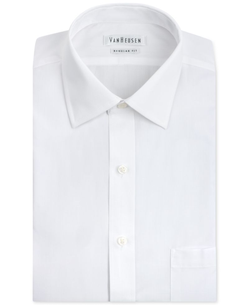 Men's Classic-Fit White Poplin Dress Shirt