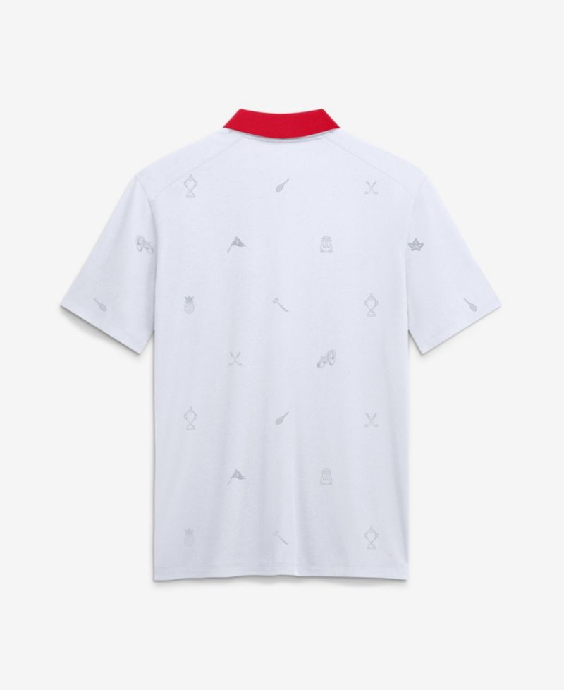 Men's White Ohio State Buckeyes Vapor Pattern Dri-FIT Polo Shirt