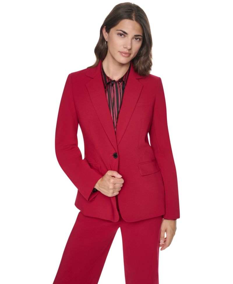 Petite Lined 1-Button Blazer