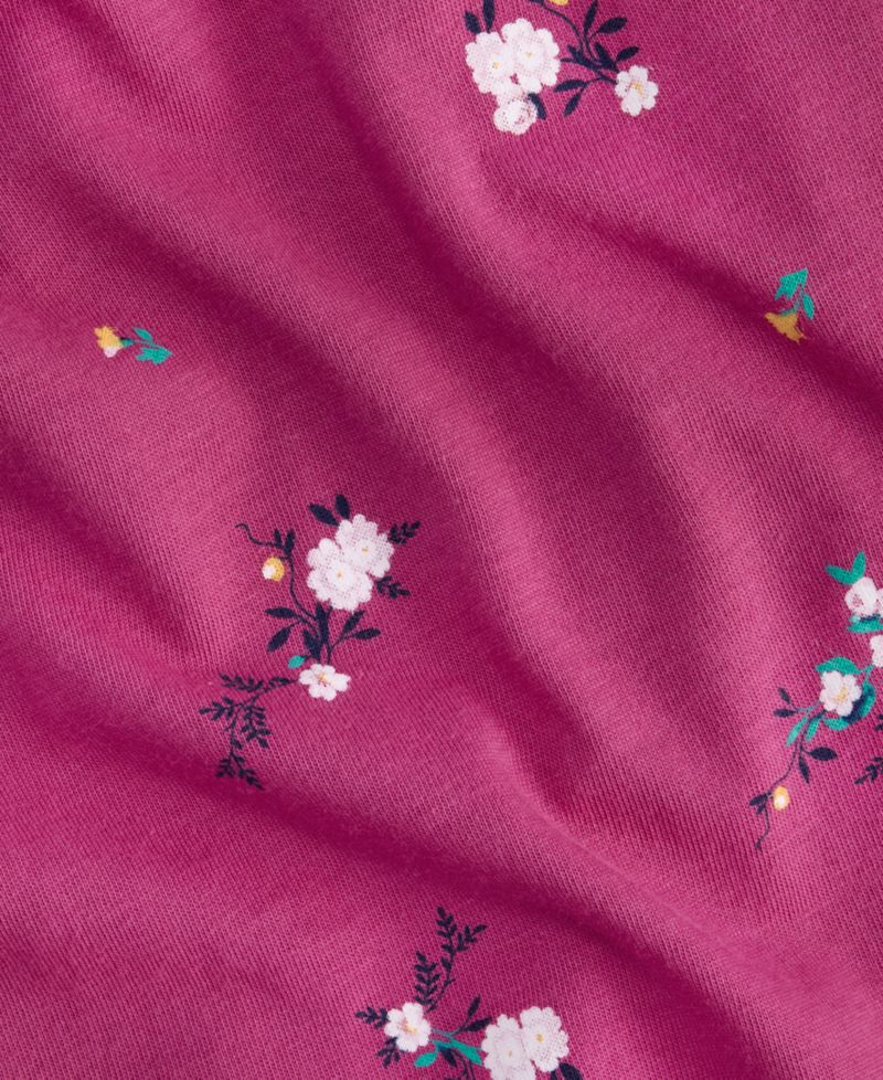 Women's Cotton Printed Henley Sleepshirt