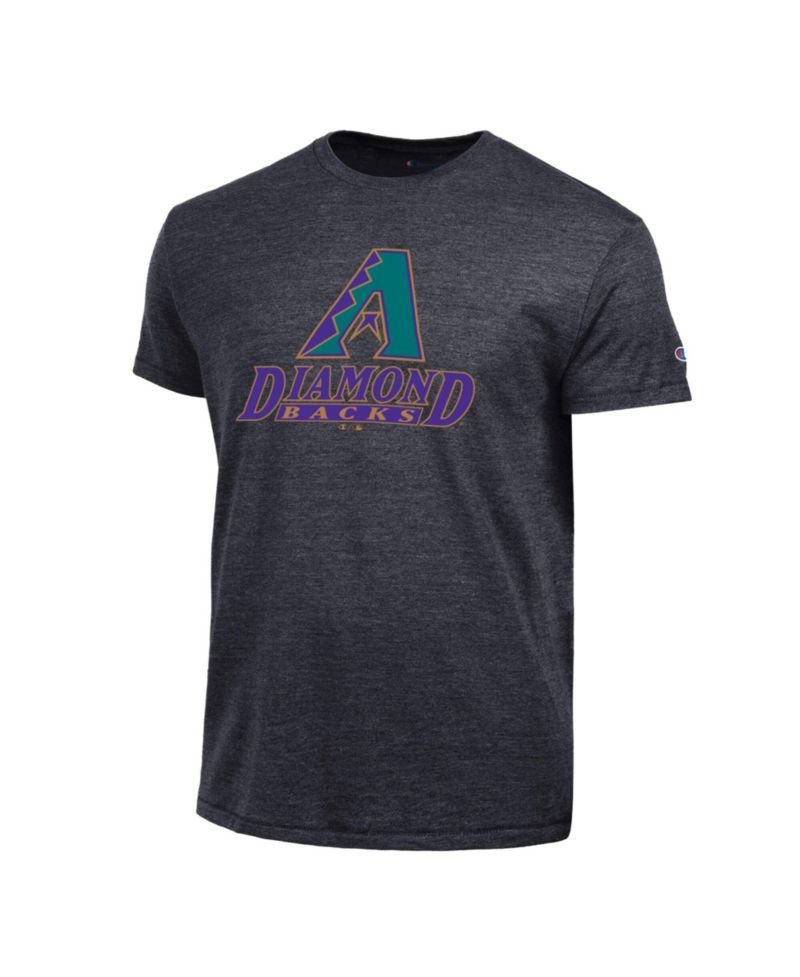 Men's Black Arizona Diamondbacks Cooperstown Logo Tri-Blend T-Shirt