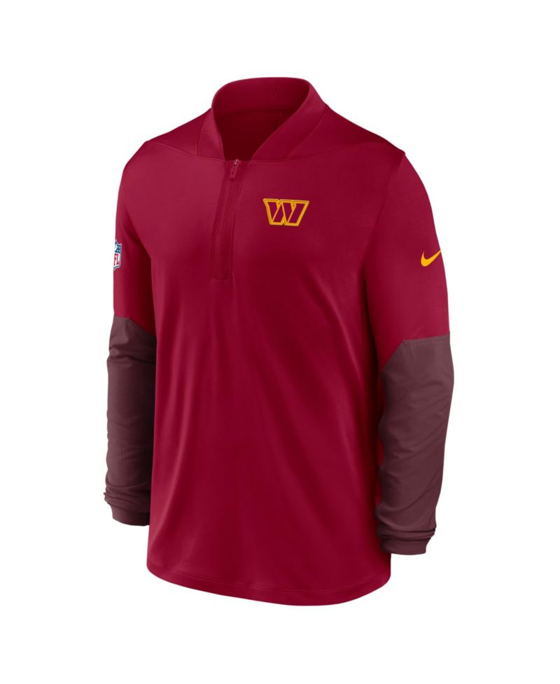 Men's Burgundy Washington Commanders Sideline Dri-FIT Half-Zip Pullover Hoodie