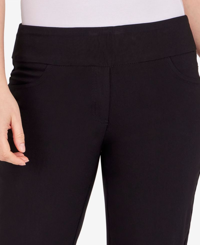 Petite Mid-Rise Pull-On Straight Solar Millennium Tech Ankle Pants