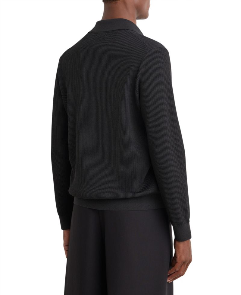 Men's Admiral Long-Sleeve Ribbed Polo Shirt
