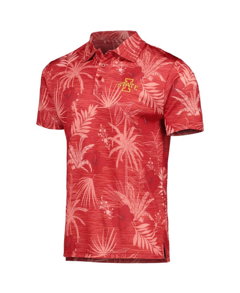 Men's Cardinal Iowa State Cyclones Palms Team Polo Shirt