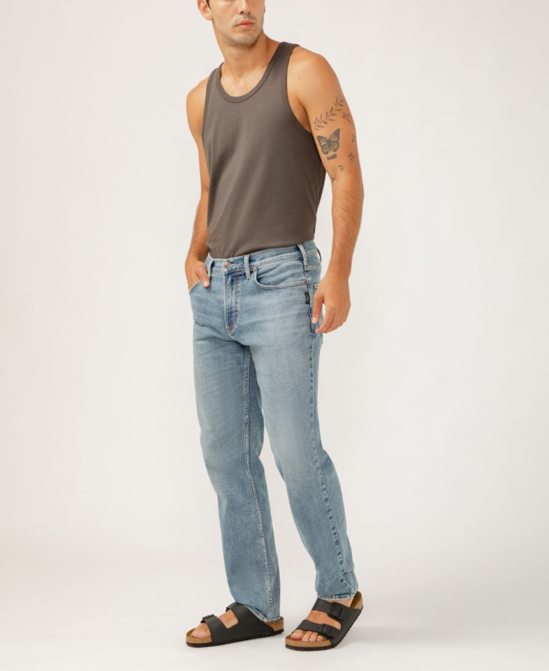 Men's Eddie Classic Athletic Fit Tapered Leg Luxe Heritage Jeans