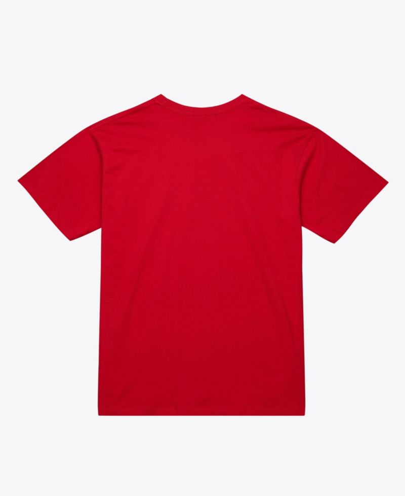 Men's and Women's Red Miami Heat Hardwood Classics Arch T-Shirt